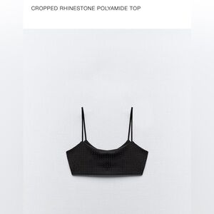 Zara Black Rhinestone bralette